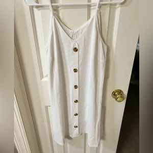 White button down dress